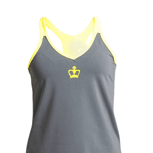 Black Crown tank top Helsinki grey/yellow