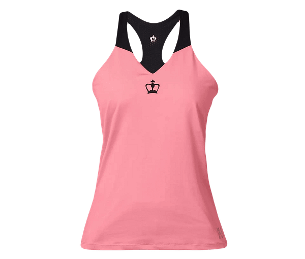Black Crown Tank Top by Marta Marrero 2.0 μαύρο-κοραλί